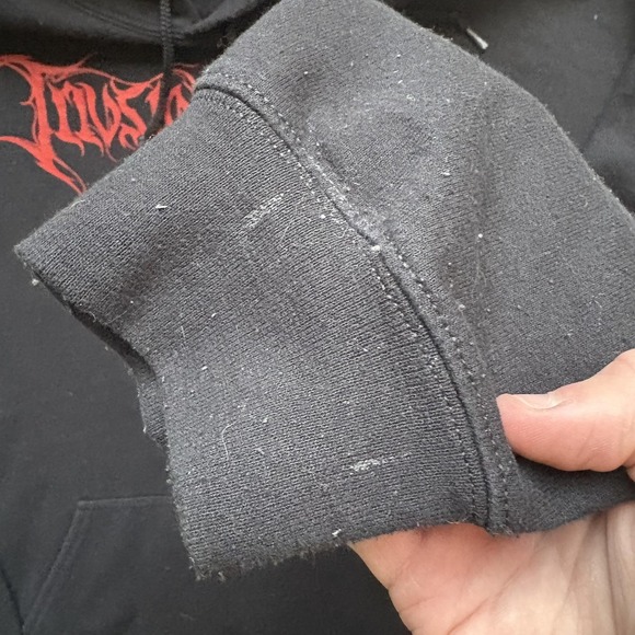 Illusion Of Fate Hoodie Sweatshirt XL Black Black Metal Death Metalcore Goth - Picture 8 of 9